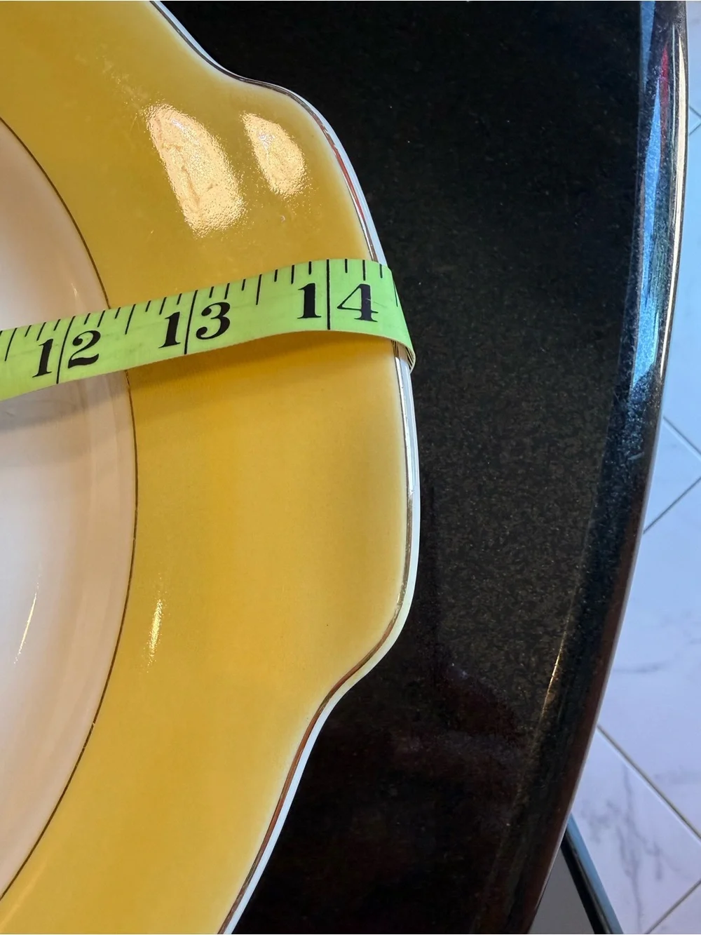 Yellow Wheat Motif Ceramic Serving Platter